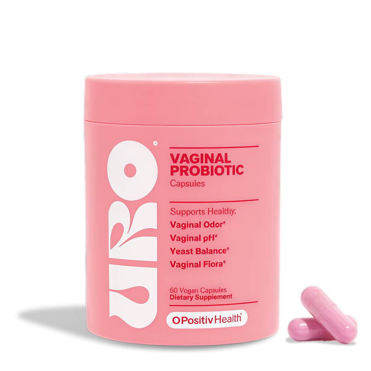 URO Vaginal Probiotics for Women, Healthy Odor & pH Balance, 1-Month Supply With 5B CFU of Lactobacillus Probiotics and XOS Prebiotics for Vaginal Health Support