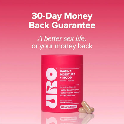 URO Vaginal Moisture & Mood with KSM-66 Ashwagandha – 30-Day Supply Supports Vaginal Moisture, Mood & Relaxation with Gingko Biloba, Mucuna Pruriens & GABA