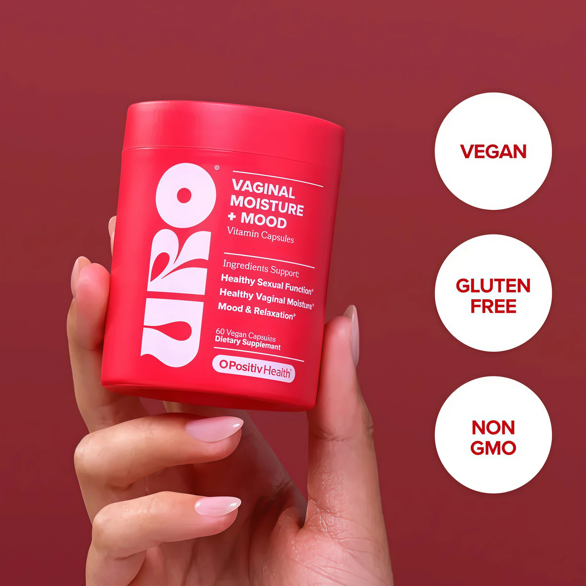 URO Vaginal Moisture & Mood with KSM-66 Ashwagandha – 30-Day Supply Supports Vaginal Moisture, Mood & Relaxation with Gingko Biloba, Mucuna Pruriens & GABA